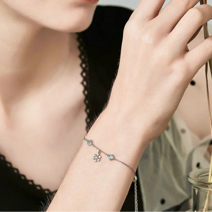Blue Snowflake Bracelet - Imperium Jewels