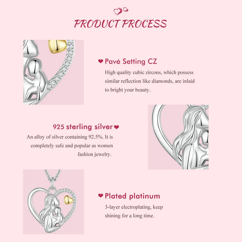 Mother and Child Heart Necklace - Imperium Jewels