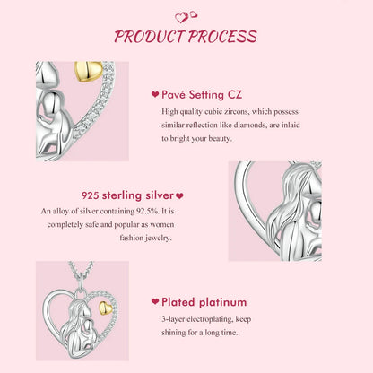 Mother and Child Heart Necklace - Imperium Jewels