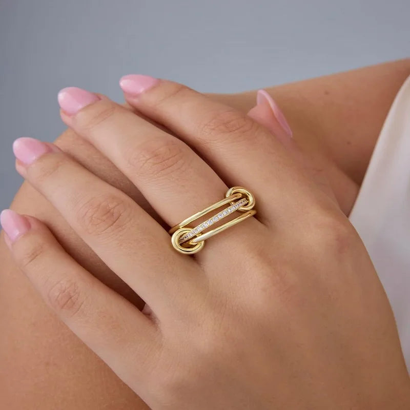 Three-layer Interlocked Ring - Imperium Jewels