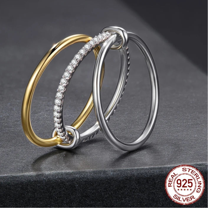 Three-layer Interlocked Ring - Imperium Jewels
